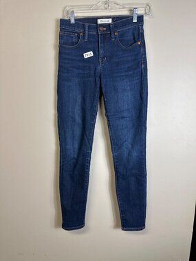 madewell 24 jeans high rise 9'skinny dark wash